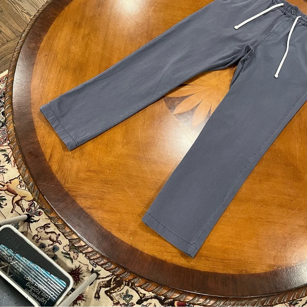 J.Crew Men’s Slim Fit Dock‎ Pants Submarine Blue Small Drawstring Waist Nautical